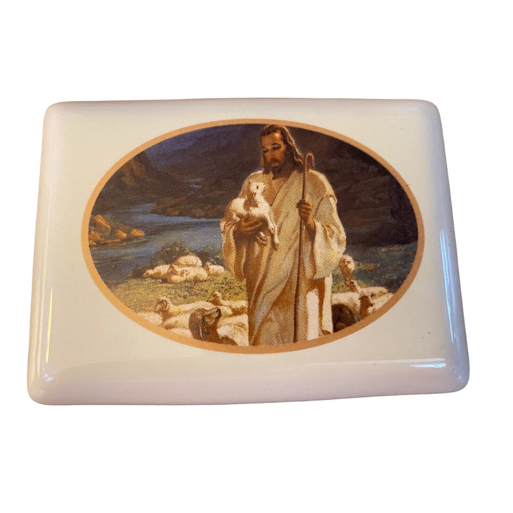DaySpring Rectangle Jesus Trinket Box With Thoughts Scriptures and Prayers